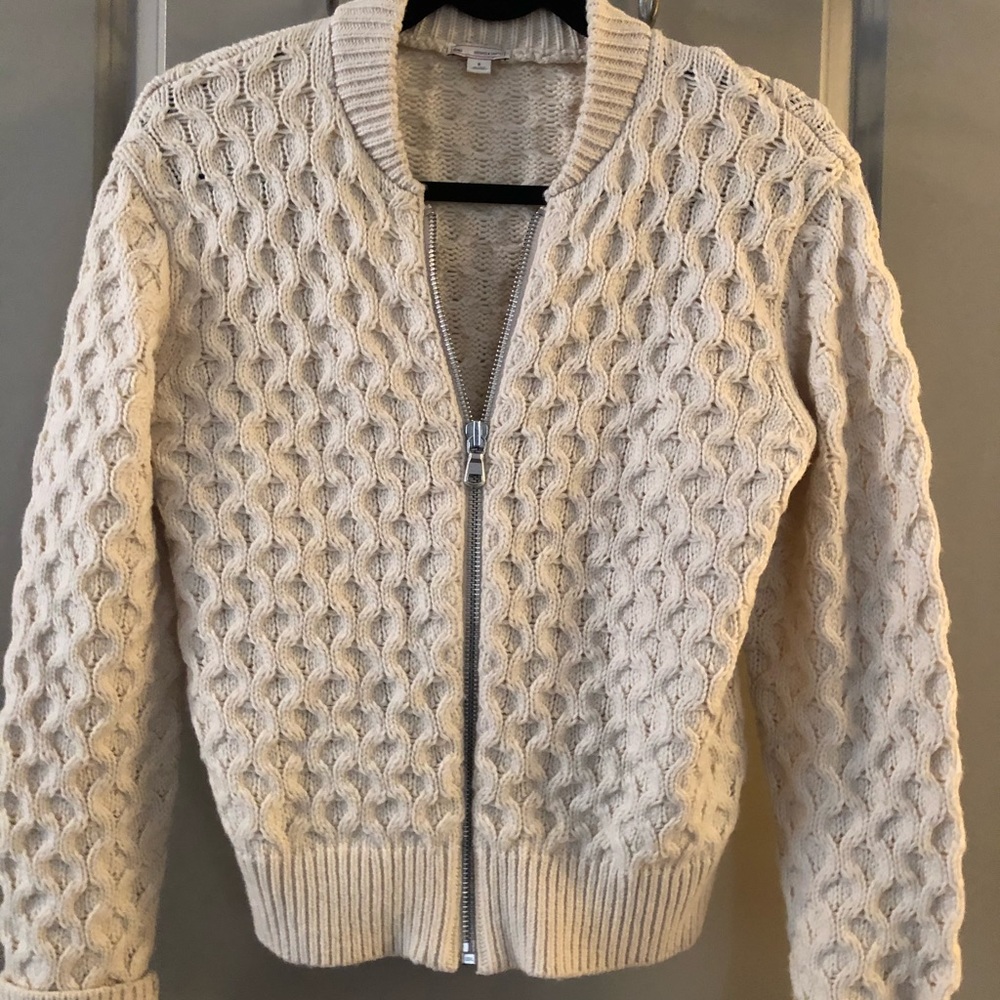 Oatmeal GAP Zip Cardigan Size Small